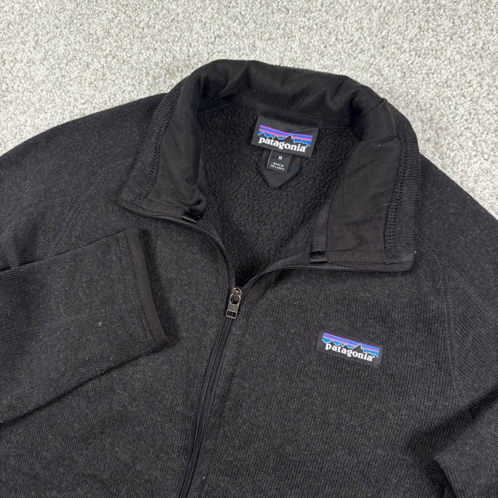 Patagonia Better Sweater Jacket Women M Black Full Zip Fleece 25542